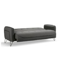 Divano letto tre posti in tessuto Grigio CROWN 215x94x h98 cm
