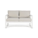 Divano per esterno due posti Bianco MERRIGAN 134x78x h84 cm