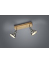 Faretto Industriale Barra 2 Spot Delhi Nichel L33 cm 2xE14 Trio Lighting