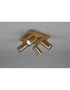 Faretto Marley 4 Spot GU10 Ottone Invecchiato 24x24 cm Trio Lighting