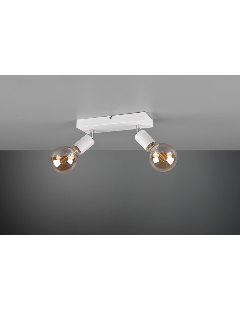 Faretto Spot 2xE27 Vannes Bianco L26 cm Trio Lighting