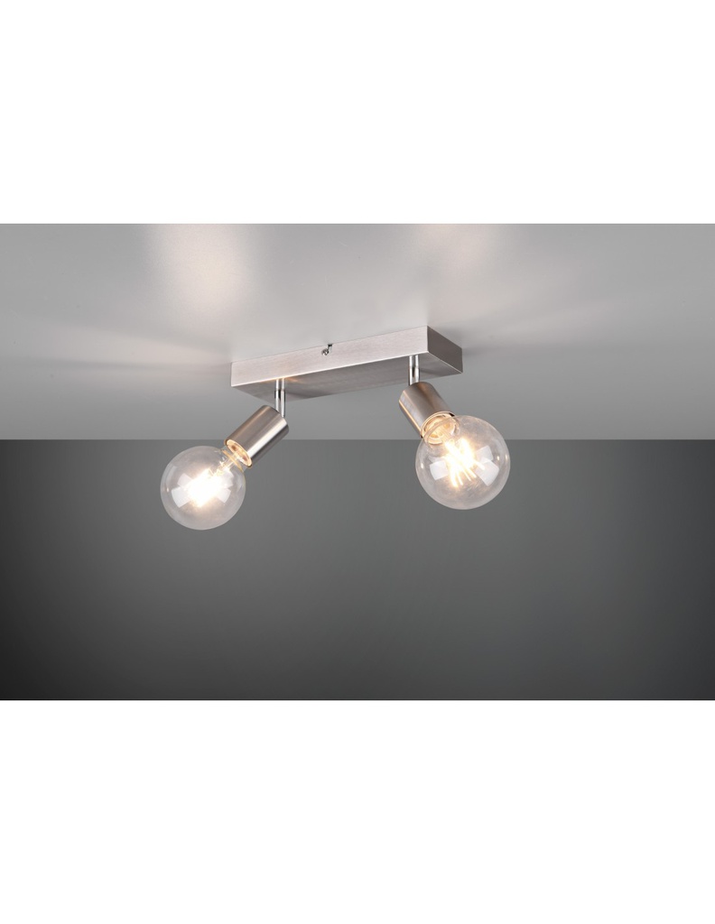 Faretto Spot 2xE27 Vannes Nichel L26 cm Trio Lighting