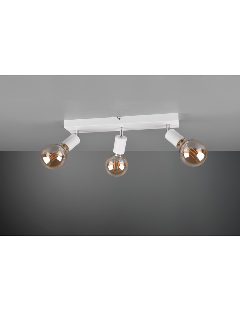 Faretto Spot 3xE27 Vannes Bianco L44 cm Trio Lighting