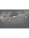 Faretto Spot Da Soffitto Brest Cromo 4 Vetri Fumé Trio Lighting
