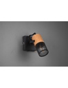 Faretto Spot Tosh Nero 1xE14 Legno E Gabbia Metallica L9 cm Trio Lighting