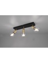 Faretto Spot 3xE27 Vannes Nero-Ottone L44 cm Trio Lighting