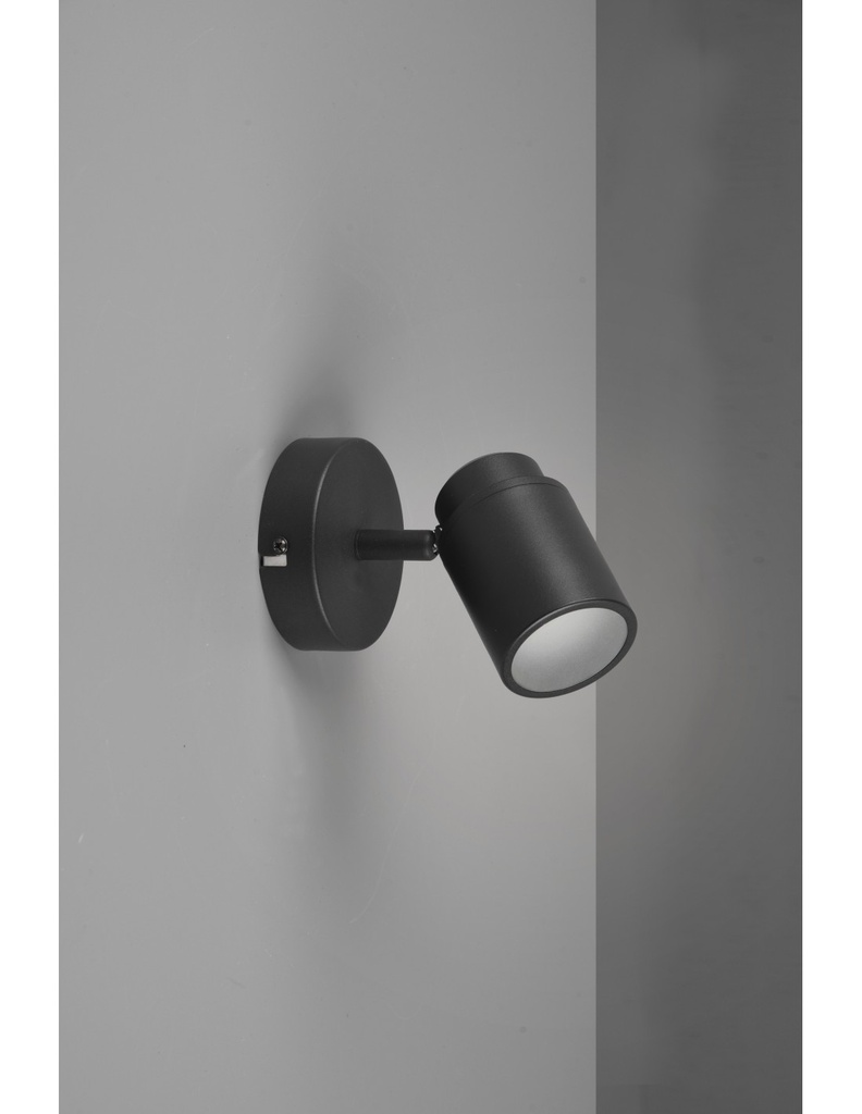 Faretto Spot Orientabile Metallo Nero Angelo Trio Lighting