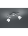 Faretto Visto 2xE14 Led Nichel E Vetro Alabastro L34 cm Trio Lighting