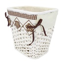 Gettacarta rattan bianco singolo foderaquadretti marrone ret cm25xh25x20