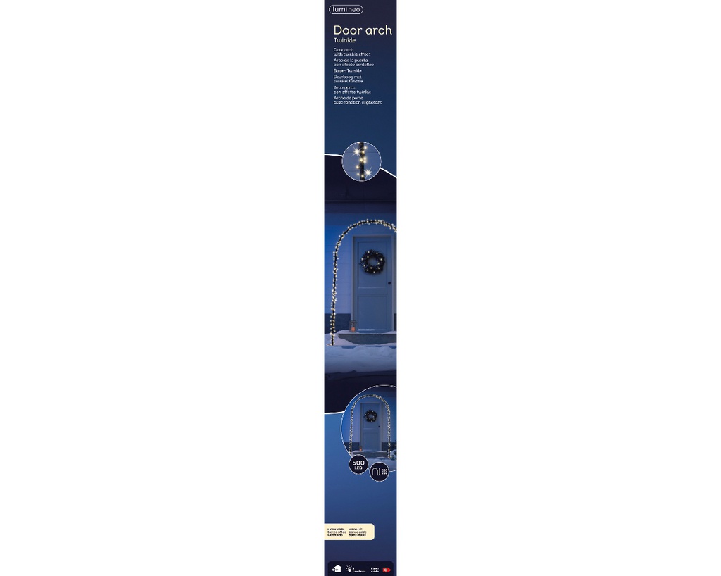 Ghirlanda LED con 8 effetti sfavillanti per esterno L 2.5 x P 130 x H 230 cm