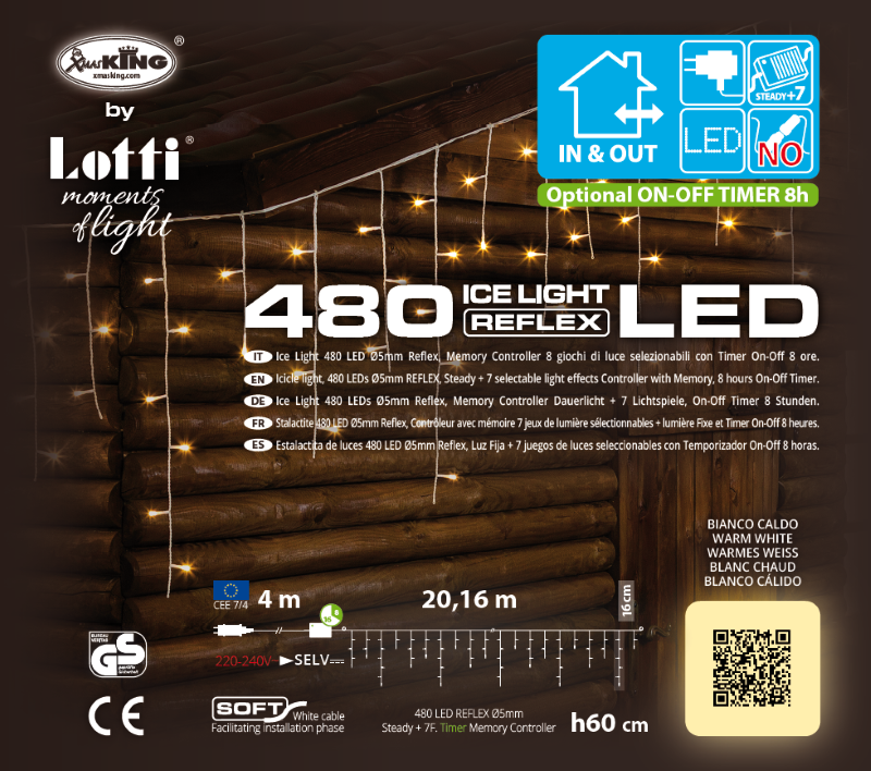 Ice Light WLED 480 LED 20,16 m x H60cm