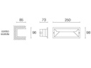 Incasso Chiuso 12W Led 4000K  linea mask  bianco