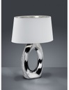 Lampada Da Tavolo Moderna Ceramica Argento Taba H52 cm Trio Lighting