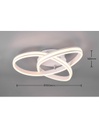Lampada Soffitto Vortice Moderna Yara Bianco Led Dimmer Trio Lighting