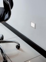 Lampada a incasso in alluminio pressofuso con diffusore in vetro satinato - 3W, 300 lumen, 4000°K alluminio