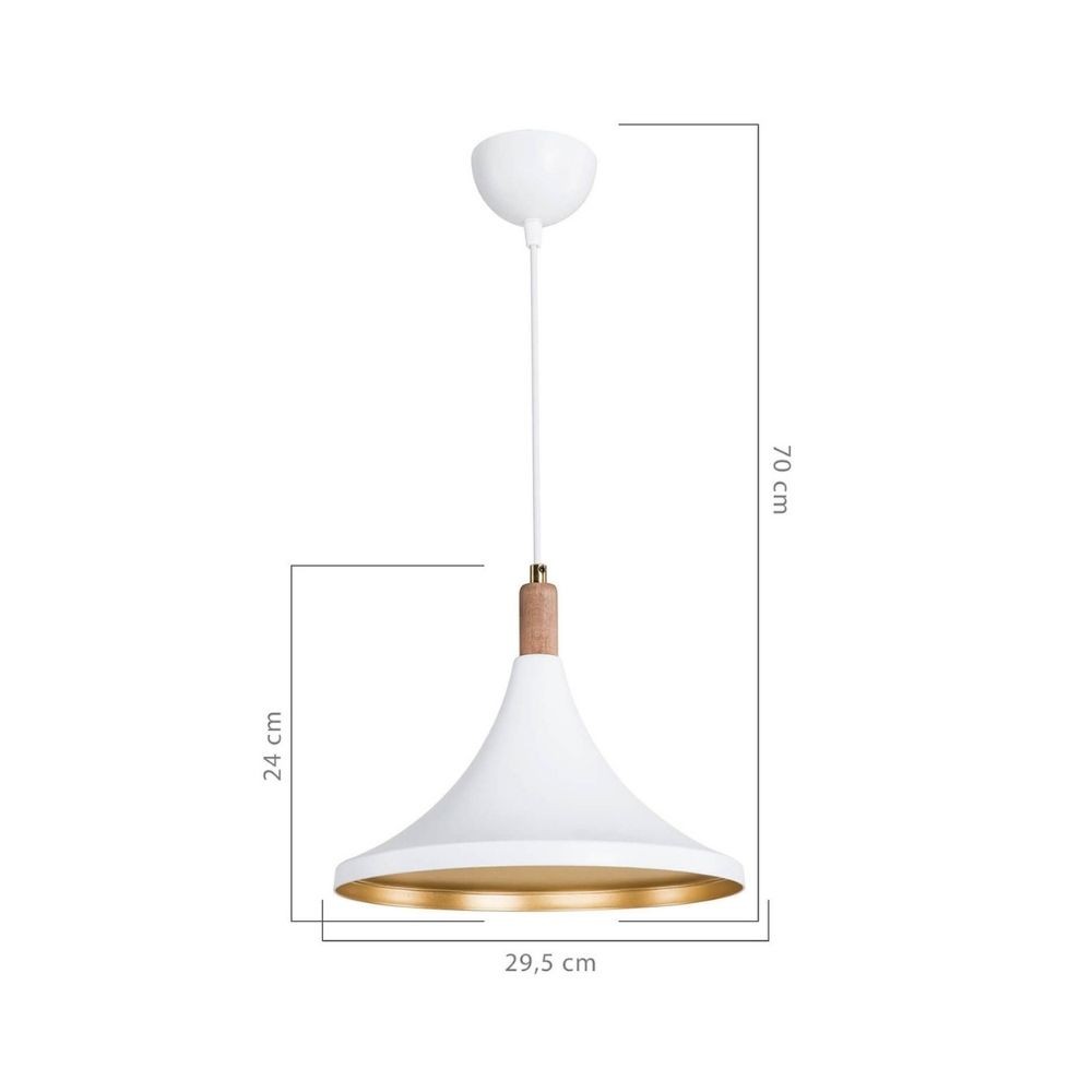 Lampada a sospensione Kano bianco oro ASZ1563 EFFEZ