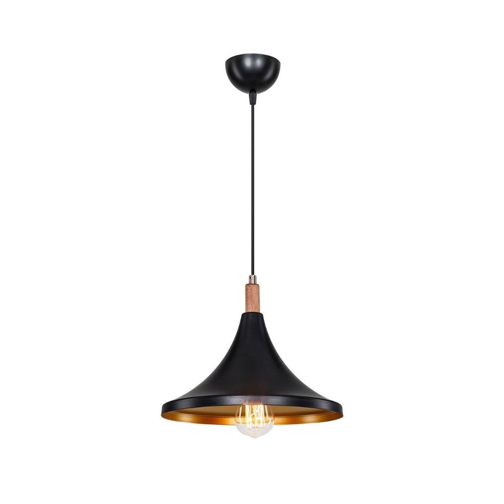 Lampada a sospensione Kano nero oro ASZ1564 EFFEZ