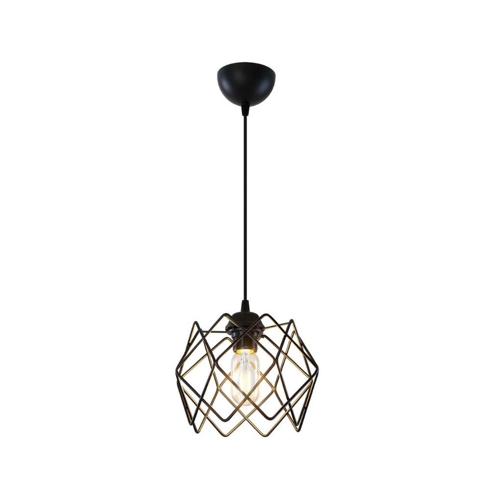 Lampada a sospensione Koza MDL3852 gabbia nero EFFEZ