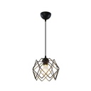 Lampada a sospensione Koza MDL3852 gabbia nero EFFEZ