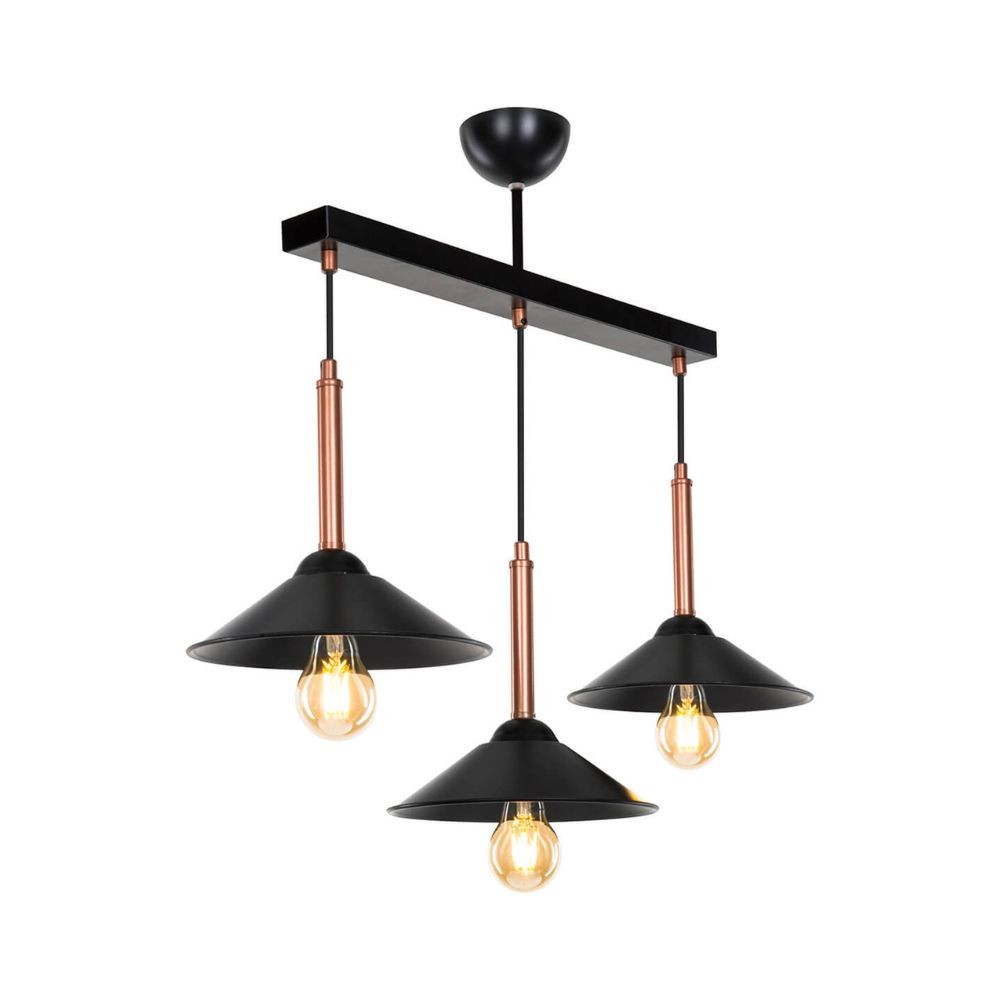 Lampada a sospensione Mandarin MDL4221 con paralumi metallo nero EFFEZ