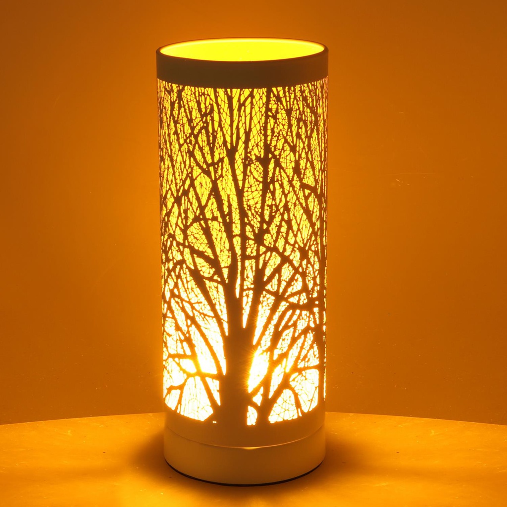 Lampada aroma metallo touch giallo cmø10h26