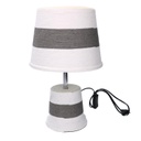 Lampada carta rigato grigio tondo cmø25h40