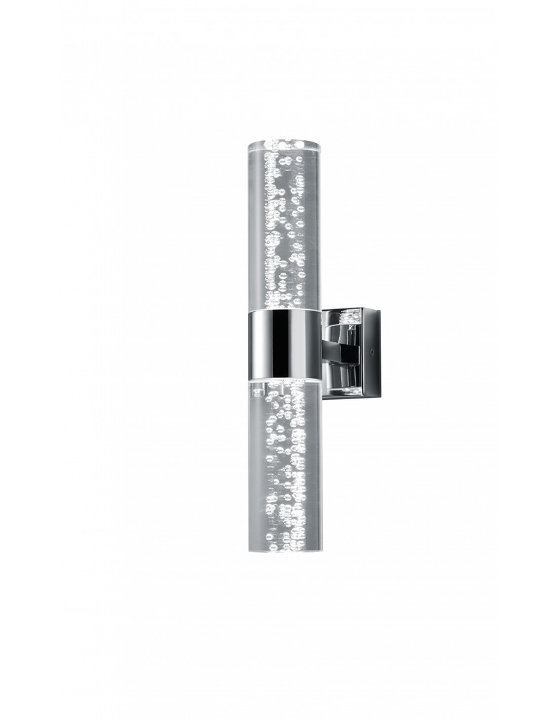 Lampada da Parete Doppio Led Sopra e Sotto Bolsa Cromo con Bolle IP44 Trio Lighting