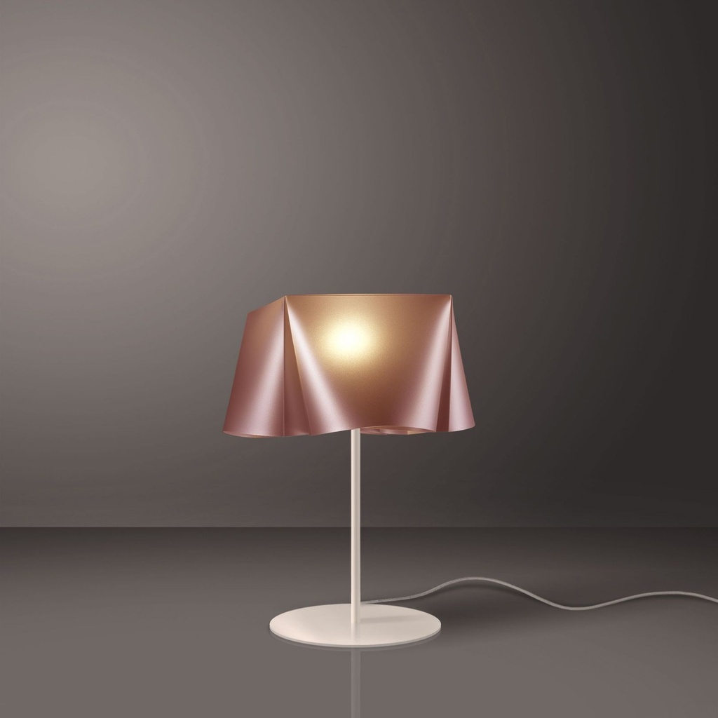 Lampada da Tavolo Base e Stelo Copper in Metallo Cm. 28 x 35h