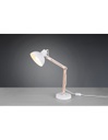 Lampada da Tavolo Kimi Legno E Paralume Bianco Trio Lighting