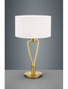 Lampada da Tavolo Paris II Ottone con Paralume Bianco Trio Lighting