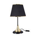 Lampada da tavolo Aden metallo e paralume tessuto nero ASZ1632