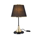 Lampada da tavolo Aden metallo e paralume tessuto nero ASZ1632