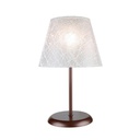 Lampada da tavolo Elva MNG3065 in metallo e paralume tessuto ricamo EFFEZ