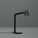 Lampada da tavolo con paralume in metallo nero 42x15x60,5h cm