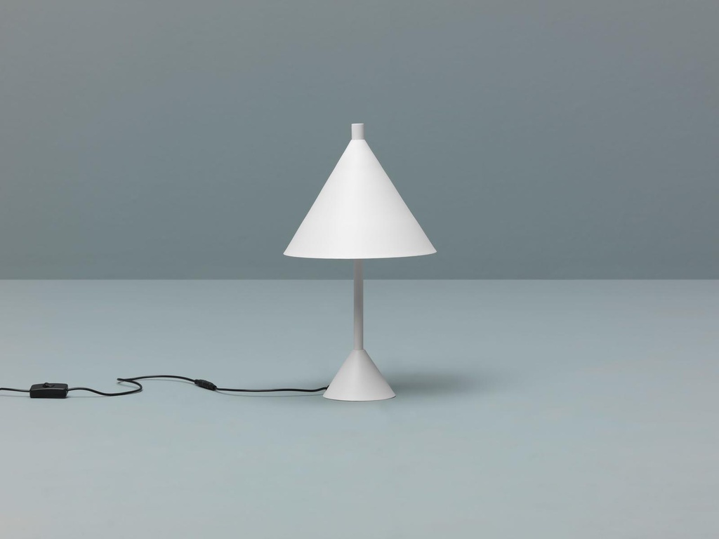 Lampada da tavolo in metallo bianco D25xD25x45h cm