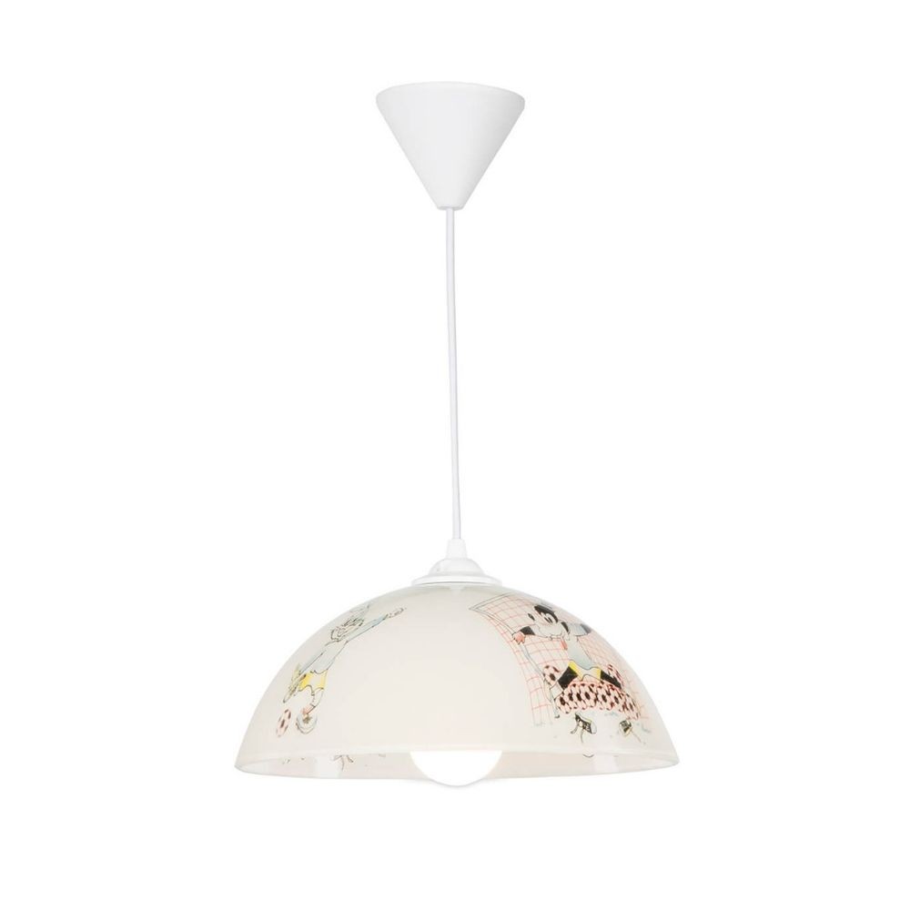 Lampada per cameretta Mufi MDL4164 vetro bianco con disegni