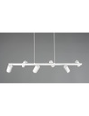 Lampadario Bianco 6 Spot Cilindrici GU10 Orientabili Marley Trio Lighting