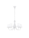 Lampadario Bianco per Soggiorno 5 Paralumi Cortez Trio Lighting