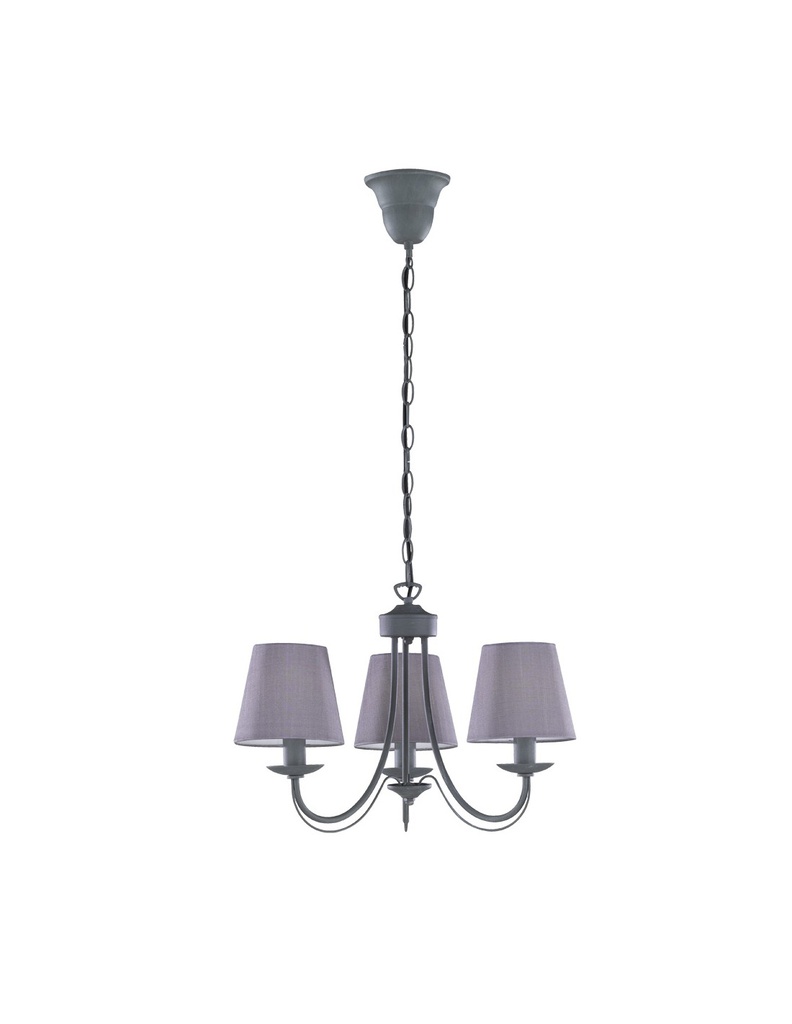 Lampadario Camera da Letto 3 Paralumi Grigi Cortez Trio Lighting