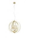 Lampadario Candela Cerchi Concentrici Ottone 4 Luci Trio Lighting