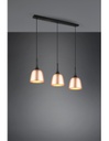 Lampadario Lineare 3 Pendel Sospesi Ottone Chiron Trio Lighting