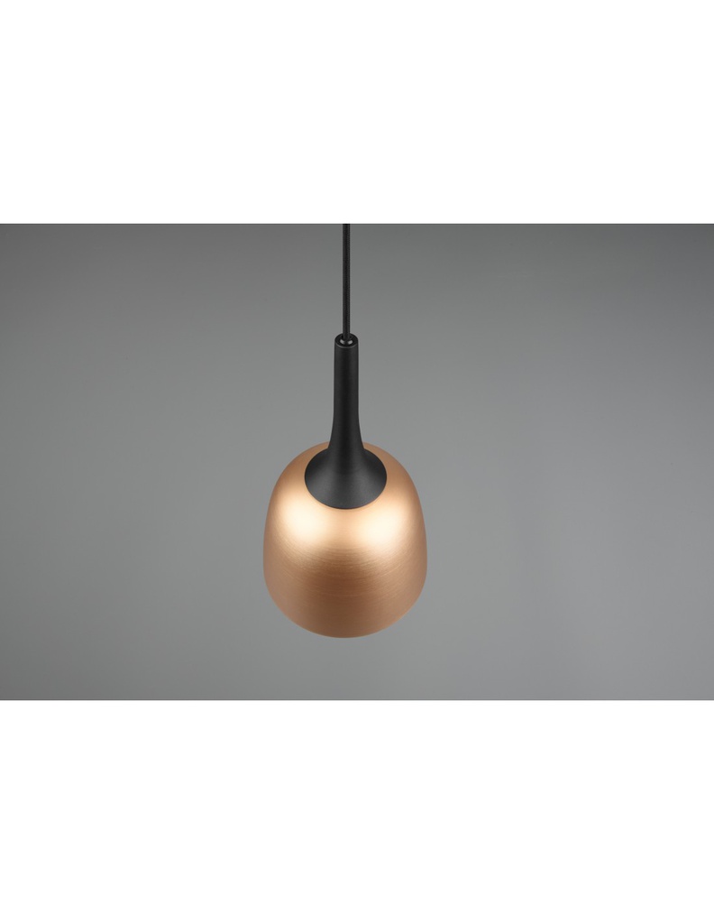 Lampadario Lineare 3 Pendel Sospesi Ottone Chiron Trio Lighting