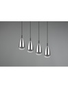 Lampadario Lineare Isola Farin 4 Luci Nichel Trio Lighting