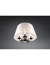 Lampadario Salone Paralume Organza 5 Luci Bianco Cima Trio Lighting