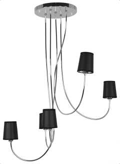 Lampadario Silver 5 luci