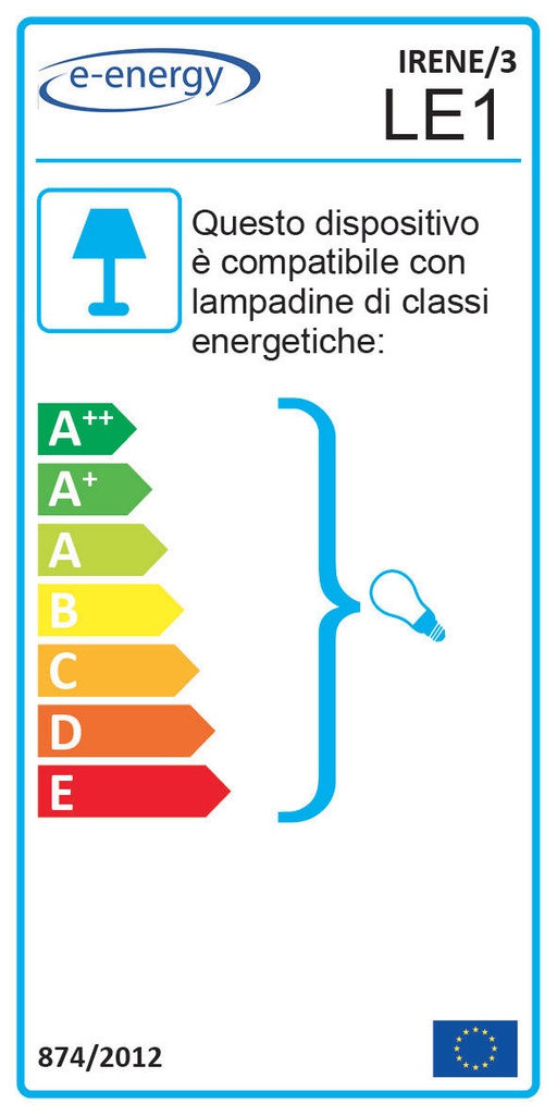 Lampadario a 3 luci con montatura marrone e vetro nuvolato, attacco E14.