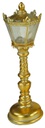 Lampione resina led oro cm13x12,5h41,5