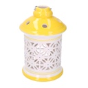 Lanterna ceramica giallo tondo cmø11