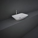 Lavabo rettangolare da appoggio senza foro - 55x36 cm, bianco