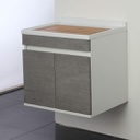 Lavatoio a sospensione a due ante Cemento 60x50x h61 cm